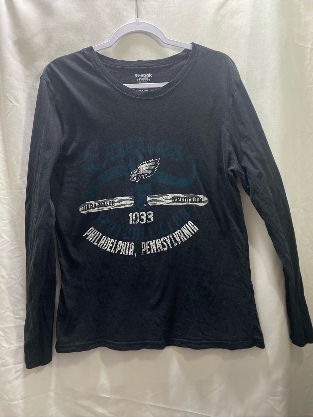 Reebox Women XL Black 1933 Eagles Philadelphia Pennsylvania pullover